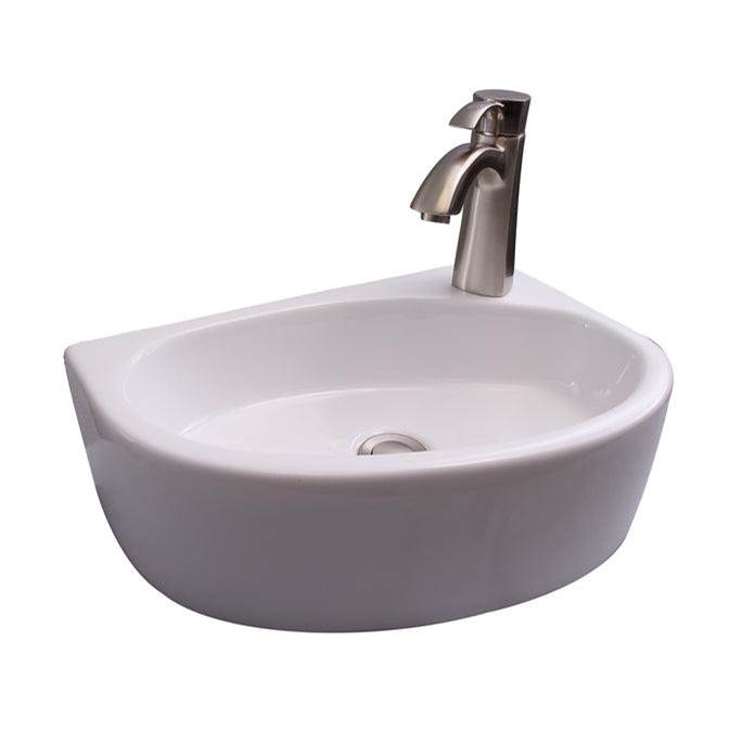 Barclay 4-9040WH Albion Wall - Hung Basin 17 Right Faucet Hole - White
