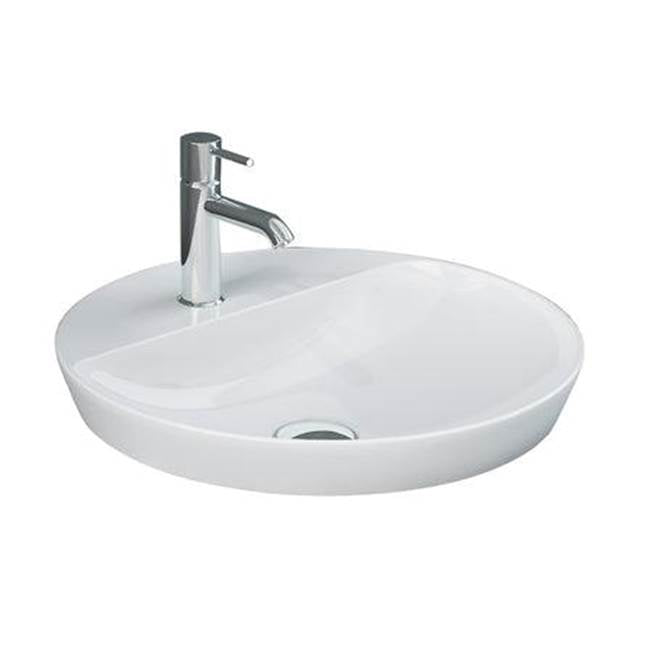Barclay 5-651WH Variant 16 - 1/2 Round Drop - In 1 - Hole With Deck in - White