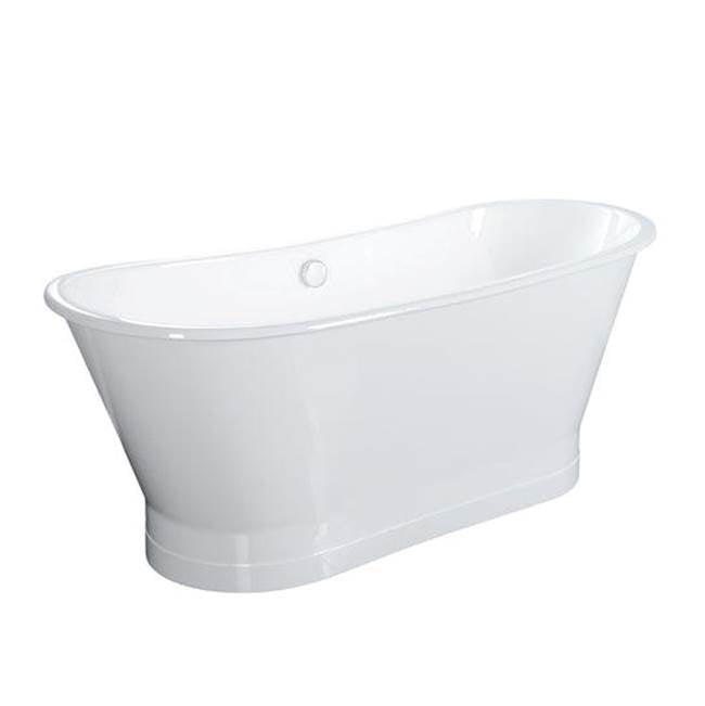 Barclay CTBATN68-WH Wakely Cast Iron Tub With Base 68 No Holes - White