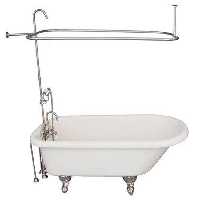 Barclay TKADTR60-BBN2 Tub Kit 60 AC Roll Top Shower Unit Supplies Drain - Brushed Nickel