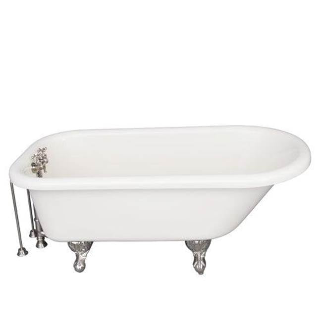 Barclay TKADTR60-BBN3 Tub Kit 60 AC Roll Top Tub Filler Supplies Drain - Brushed Nickel