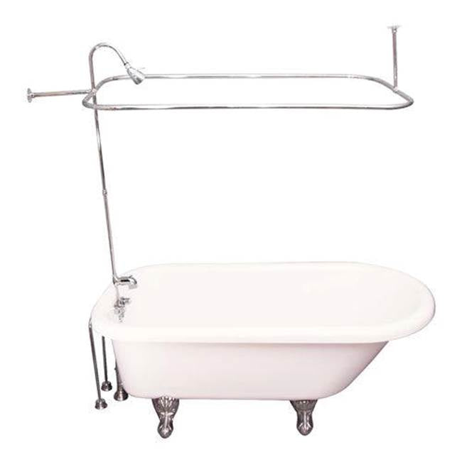 Barclay TKADTR60-BCP6 Tub Kit 60 AC Roll Top Shower Unit Supplies Drain - Polished Chrome