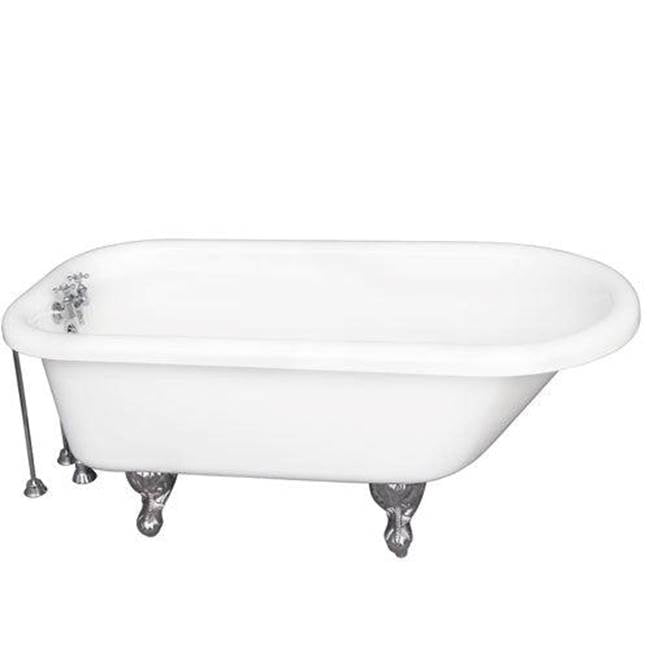 Barclay TKADTR60-WCP7 Tub Kit 60 AC Roll Top Tub Filler Supplies Drain - Polished Chrome