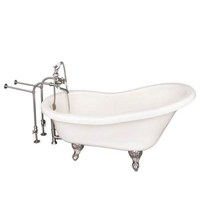 Barclay TKADTS60-BBN1 Tub Kit 60 AC Slipper Tub Filler Supplies Drain - Brushed Nickel