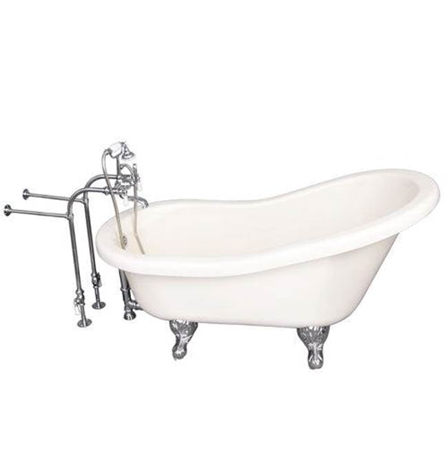 Barclay TKADTS60-BCP1 Tub Kit 60 AC Slipper Tub Filler Supplies Drain - Polished Chrome