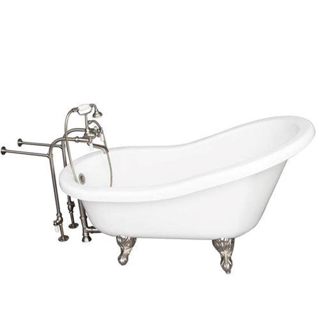 Barclay TKADTS60-WBN1 Tub Kit 60 AC Slipper Tub Filler Supplies Drain - Brushed Nickel