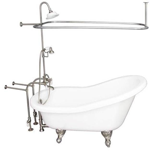 Barclay TKADTS67-WBN3 Tub Kit 67 AC Slipper Shower Unit Supplies Drain - Brushed Nickel
