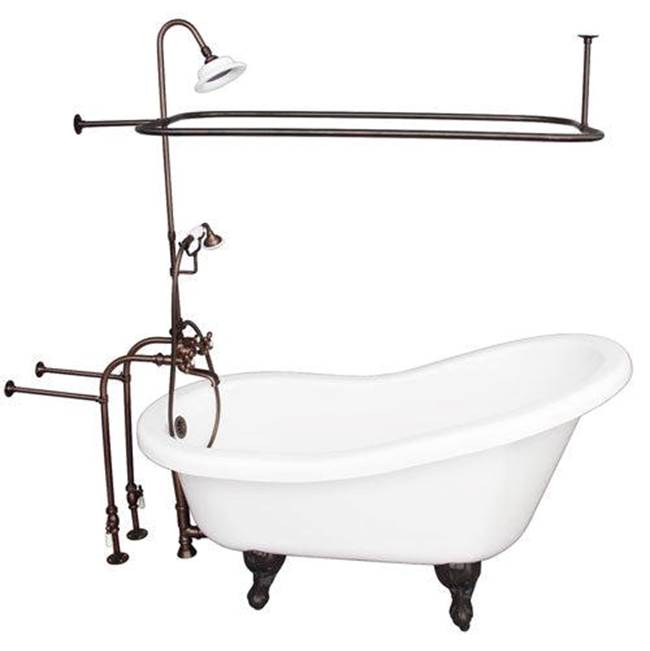 Barclay TKADTS67-WORB4 Tub Kit 67 AC Slipper Shower Unit Supplies Drain - Oil Rubbed Bronze