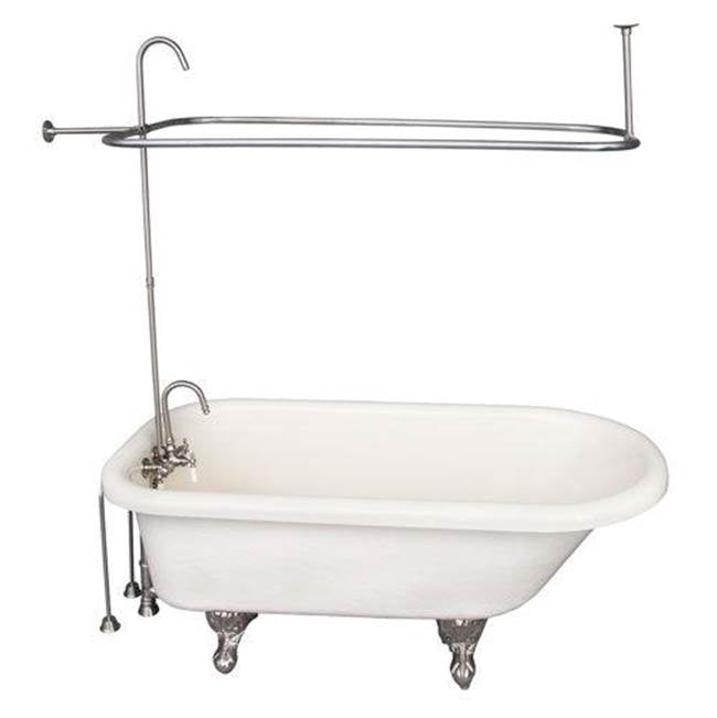 Barclay TKATR60-BBN1 Tub Kit 60 AC Roll Top Shower Unit Supplies Drain - Brushed Nickel