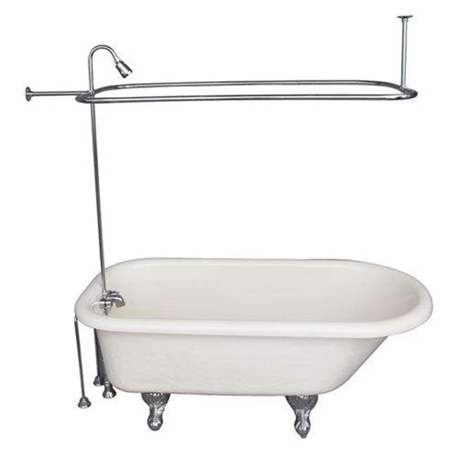 Barclay TKATR60-BCP3 Tub Kit 60 AC Roll Top Shower Unit Supplies Drain - Polished Chrome