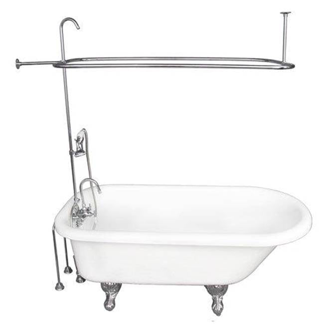Barclay TKATR60-WCP2 Tub Kit 60 AC Roll Top Shower Unit Supplies Drain - Polished Chrome