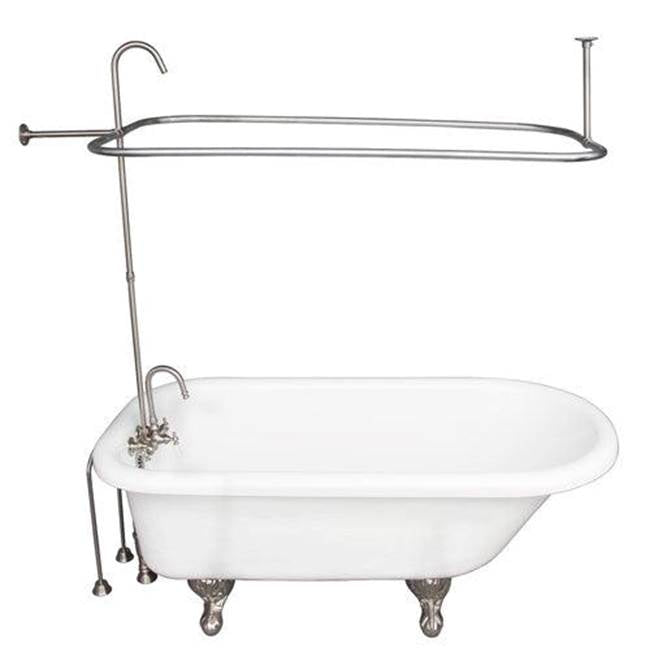 Barclay TKATR67-WBN1 Tub Kit 67 AC Roll Top Shower Unit Supplies Drain - Brushed Nickel