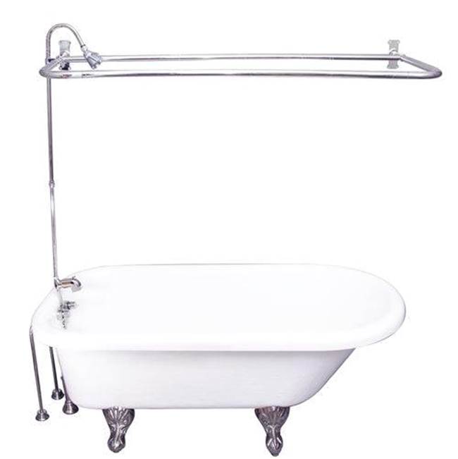 Barclay TKATR67-WCP4 Tub Kit 67 AC Roll Top Shower Unit Supplies Drain - Polished Chrome