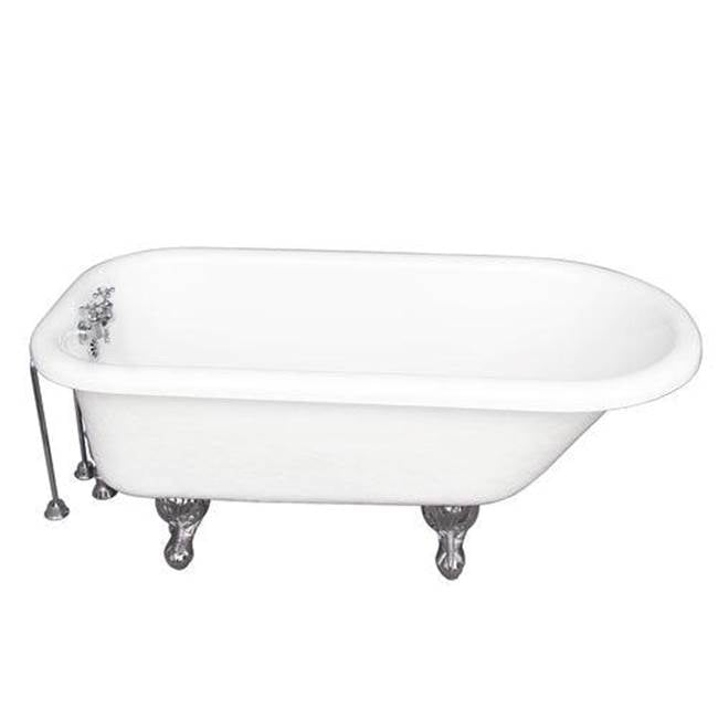 Barclay TKATR67-WCP7 Tub Kit 67 AC Roll Top Tub Filler Supplies Drain - Polished Chrome