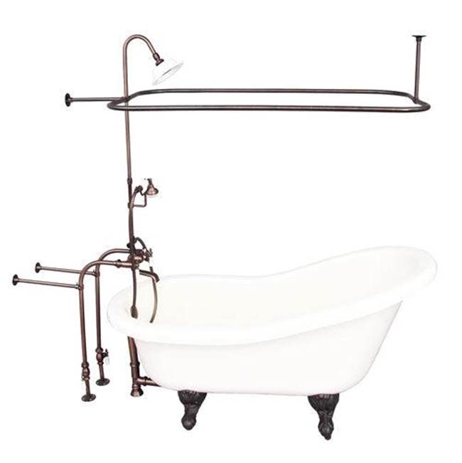 Barclay TKATS60-BORB3 Tub Kit 60 AC Slipper Shower Unit Supplies Drain - Oil Rubbed Bronze