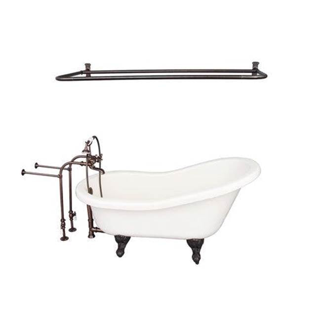Barclay TKATS60-BORB6 Tub Kit 60 AC Slipper Shower Rod Filler Supplies Drain - Oil Rubbed Bronze