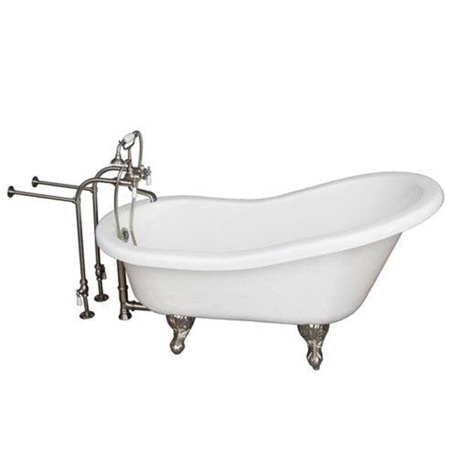 Barclay TKATS60-WBN1 Tub Kit 60 AC Slipper Tub Filler Supplies Drain - Brushed Nickel