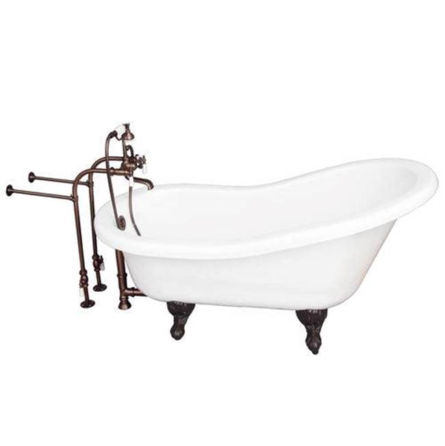 Barclay TKATS60-WORB1 Tub Kit 60 AC Slipper Tub Filler Supplies Drain - Oil Rubbed Bronze