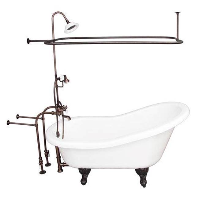 Barclay TKATS60-WORB3 Tub Kit 60 AC Slipper Shower Unit Supplies Drain - Oil Rubbed Bronze