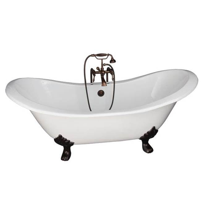 Barclay TKCTDSN-ORB3 Tub Kit 71 Cast Iron Double Slipper Filler Supplies Drain - Oil Rubbed Bronze