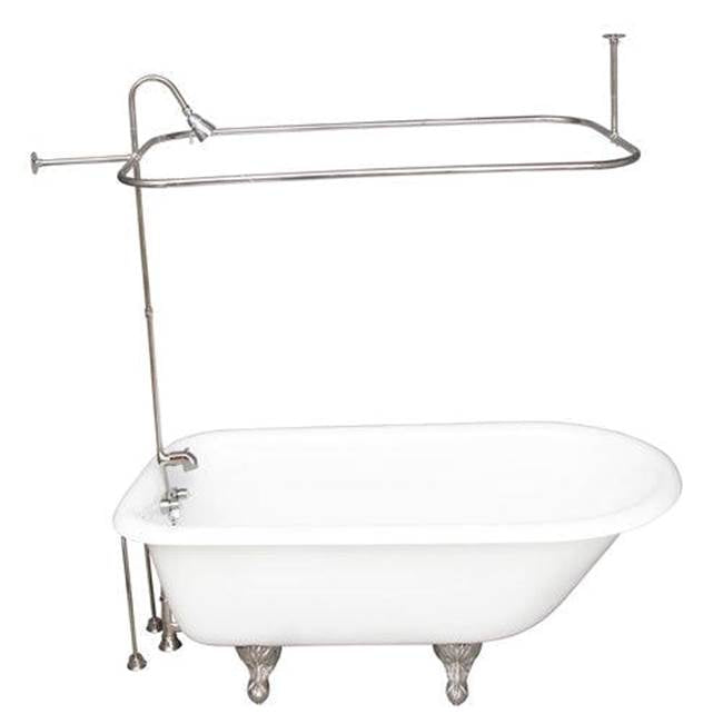 Barclay TKCTR67-CP6 Tub Kit 67 Cast Iron Roll Top Shower Unit Supplies Drain - Polished Chrome