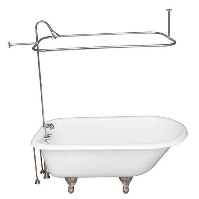 Barclay TKCTRH54-CP6 Tub Kit 54 Cast Iron Roll Top Shower Unit Supplies Drain - Polished Chrome