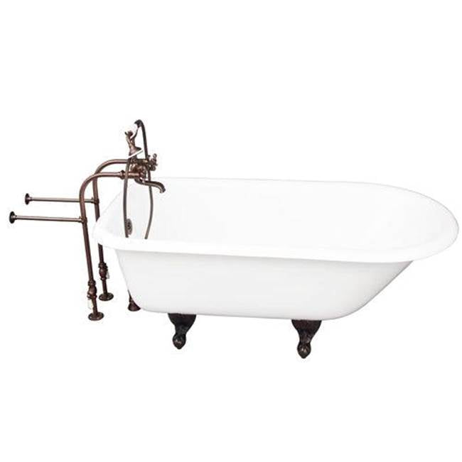 Barclay TKCTRN60-ORB2 Tub Kit 60 Cast Iron Roll Top Filler Supplies Drain - Oil Rubbed Bronze