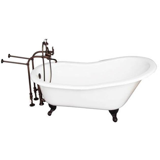 Barclay TKCTSN60-ORB2 Tub Kit 60 Cast Iron Slipper Tub Filler Supplies Drain - Oil Rubbed Bronze