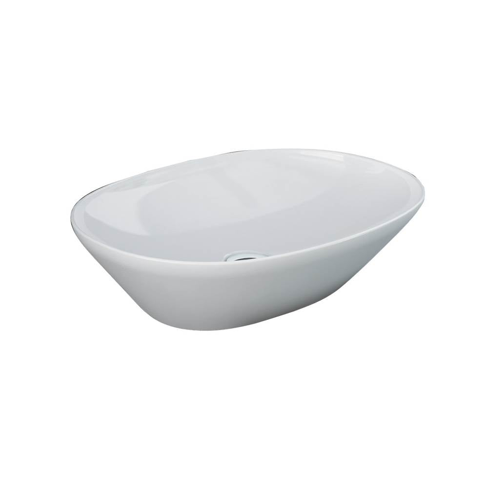 Barclay 5-502WH Variant 19 - 3/4 x 14 Oval Counter Top Basin in - White