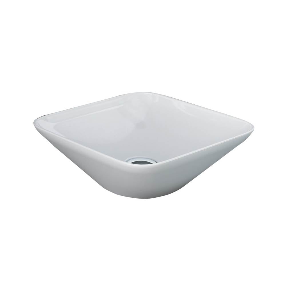 Barclay 5-504WH Variant 14 x 14 Square Counter Top Basin in - White