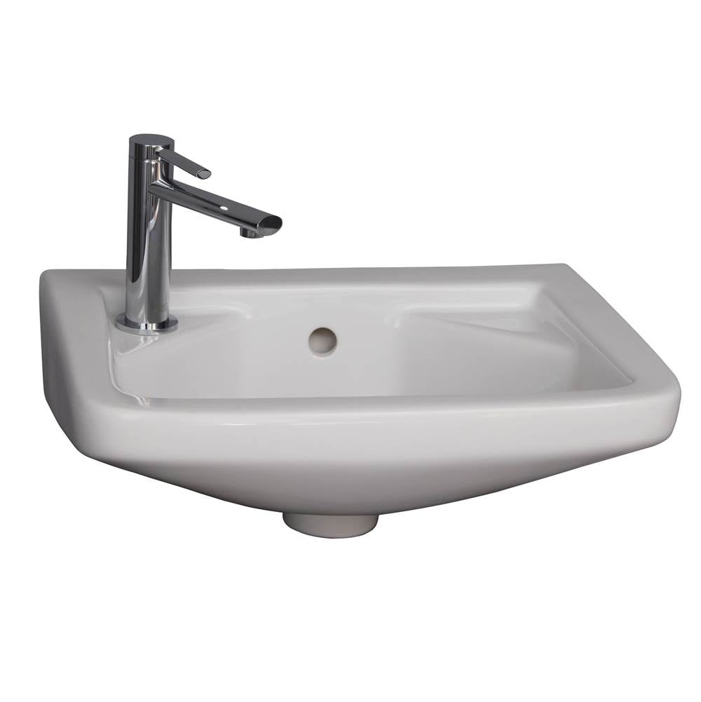 Barclay 4L-101WH Mirna Wall - Hung Basin Hole on left - White