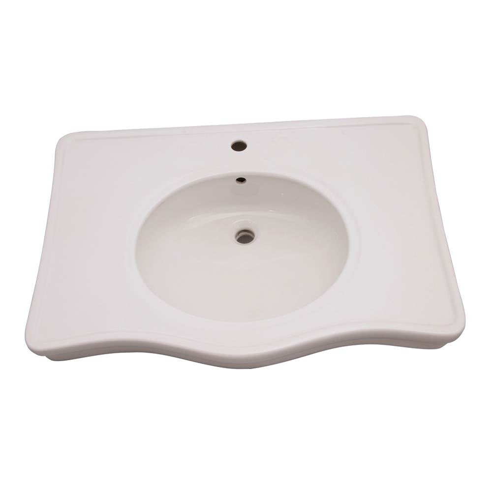Barclay B/3-971WH Galaxy 28 Basin One Faucet Hole - White