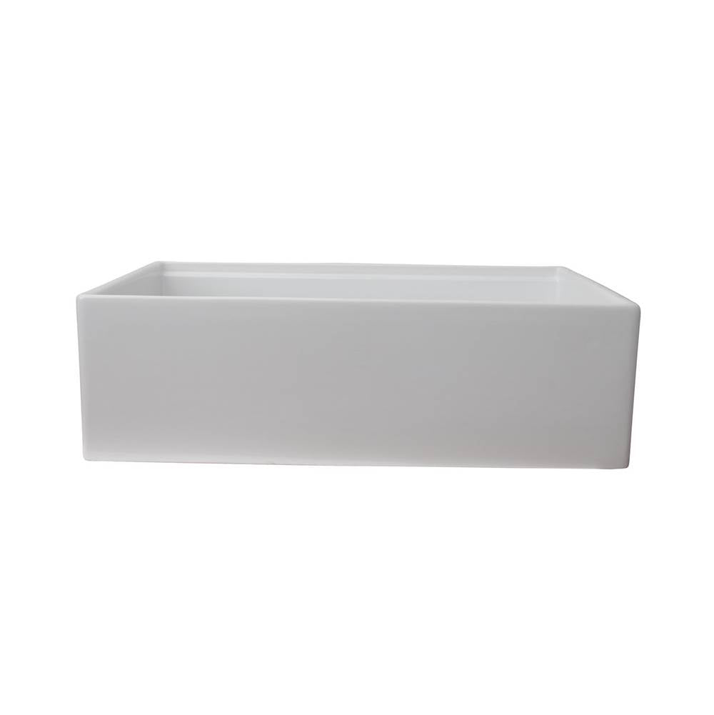 Barclay FS33AC-WH Crofton 33 Single Bowl Sink With Ledge Plain Front - White