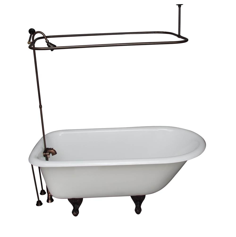 Barclay TKCTR60-ORB6 Tub Kit 60 Cast Iron Roll Top Shower Unit Supplies Drain - Oil Rubbed Bronze
