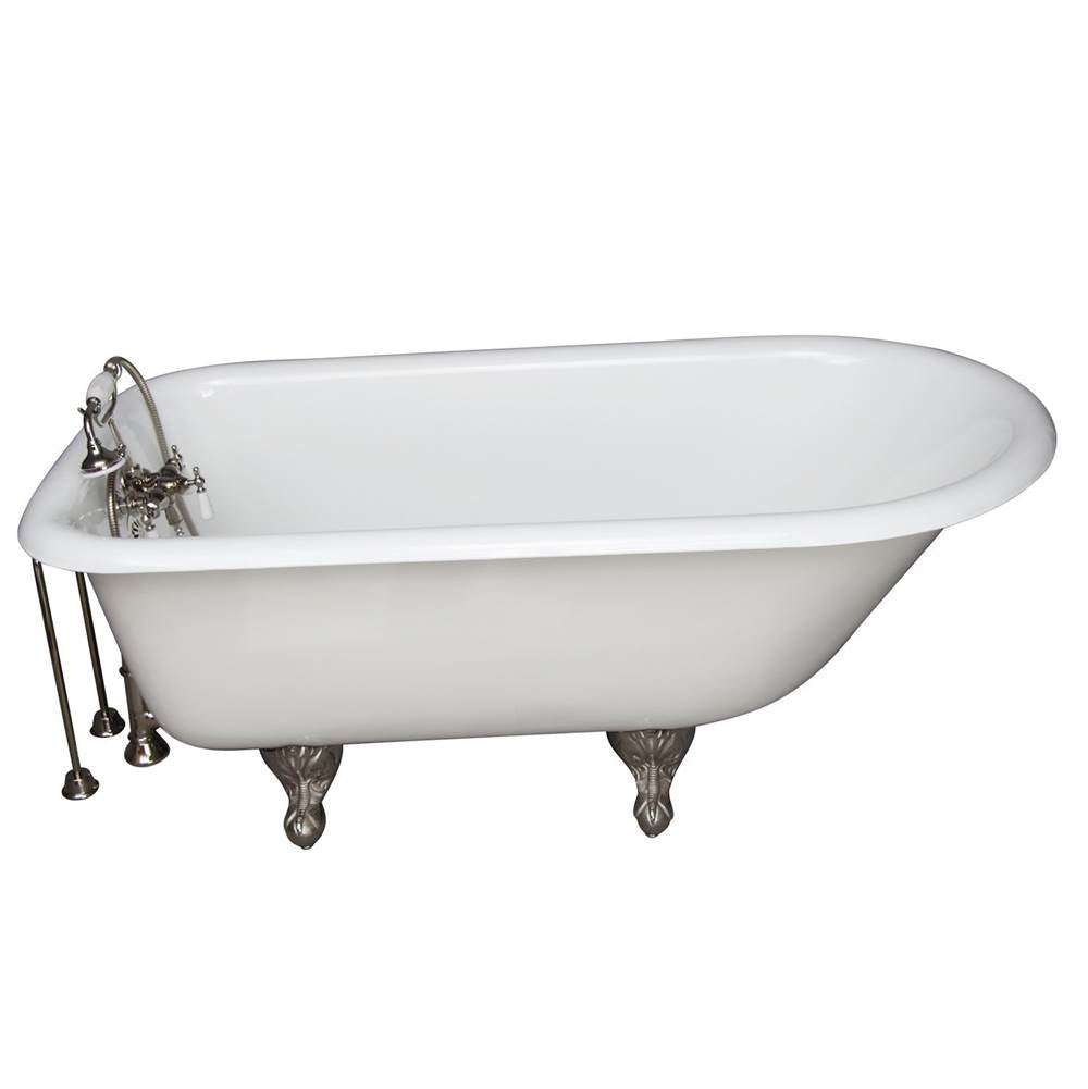 Barclay TKCTR60-PN8 Tub Kit 60 Cast Iron Roll Top Filler Supplies Drain - Polished Nickel