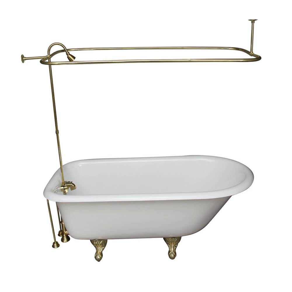 Barclay TKCTR67-PB1 Tub Kit 67 Cast Iron Roll Top Shower Unit Supplies Drain - Polished Brass