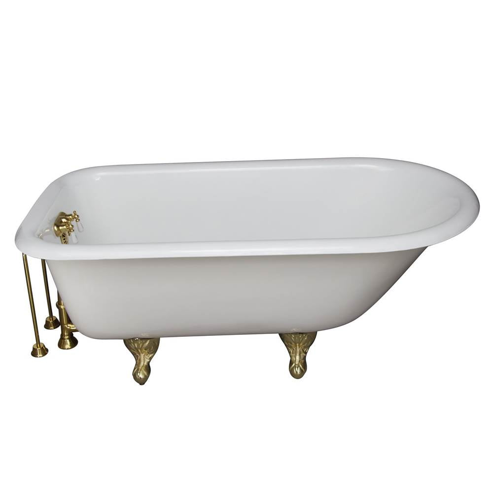 Barclay TKCTR67-PB6 Tub Kit 67 Cast Iron Roll Top Tub Filler Supplies Drain - Polished Brass