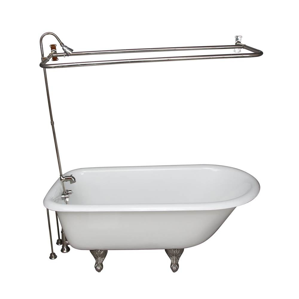 Barclay TKCTR67-PN2 Tub Kit 67 Cast Iron Roll Top Shower Unit Supplies Drain - Polished Nickel