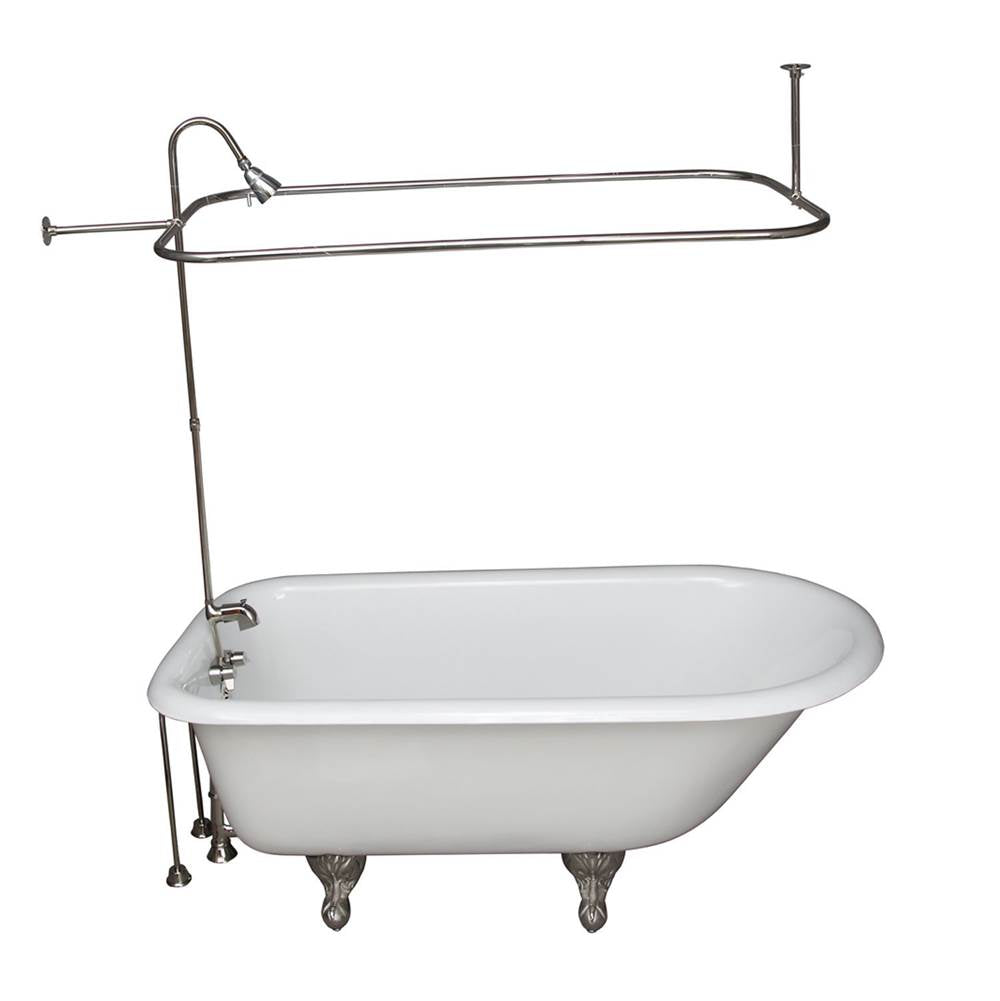 Barclay TKCTR67-PN4 Tub Kit 67 Cast Iron Roll Top Shower Unit Supplies Drain - Polished Nickel