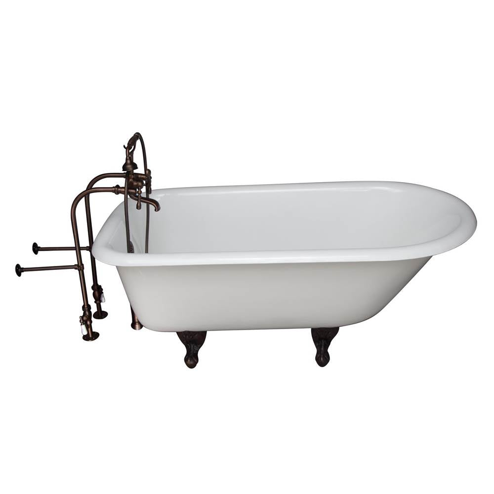 Barclay TKCTRN54-ORB8 Tub Kit 55 Cast Iron Roll Top Filler Supplies Drain - Oil Rubbed Bronze