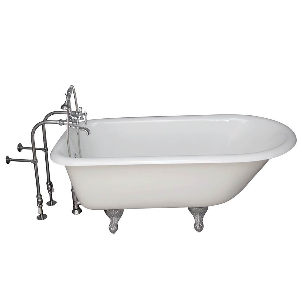 Barclay TKCTRN67-CP7 Tub Kit 67 Cast Iron Roll Top Tub Filler Supplies Drain - Polished Chrome