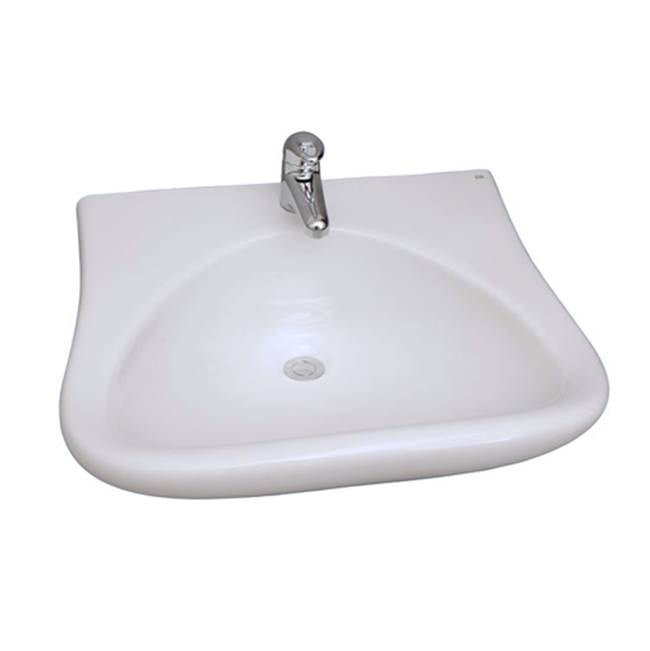 Barclay 4-908WH Bella Wall Hung Sink 8 Widespread - White
