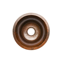 Load image into Gallery viewer, Premier Large Round Hammered Copper Prep Sink BR17DB