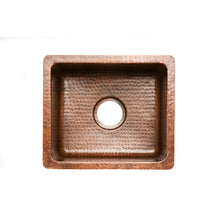 Load image into Gallery viewer, Premier Rectangular Hammered Copper Bar/Prep Sink BREC16DB