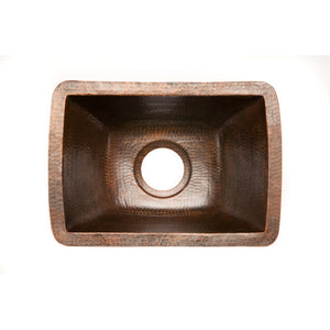 Premier Rectangle Copper Prep Sink W/  3.5" Drain Size BRECDB3