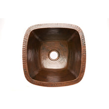 Load image into Gallery viewer, Premier 15&quot; Hammered Copper Bar/Prep Sink W/  2&quot; Drain BS15DB2
