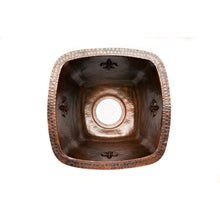 Load image into Gallery viewer, Premier 15&quot; Square Copper Bar/Prep Sink / 3.5&quot; Drain BS15FDB3