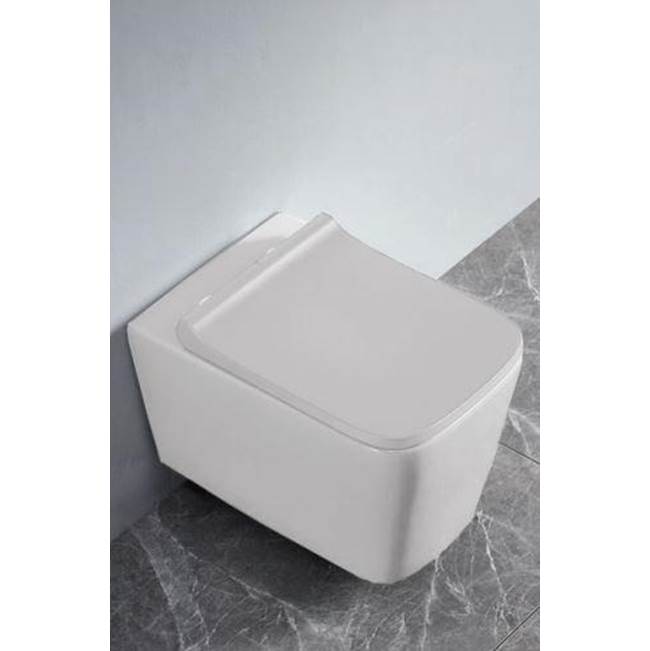 Icera C-5570.01 Baxter Wallhung Toilet Bowl Square - White