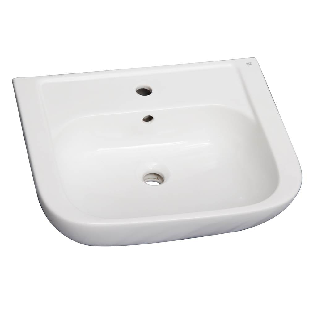 Barclay B/3-2001WH Caroline 450 Basin Only - 1 Hole - White