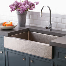 Load image into Gallery viewer, Native Trails CPK591 Paragon 33&quot; Apron Copper Kitchen Sink Brushed Nickel